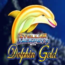 Official Jackpots logo: Dolphin Gold with Stellar Jackpots by Lightning Box Game at LeoVegas Casino
