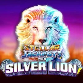 Stellar Jackpots with Silver Lion casino game by Lightning Box Game – featured logo at LeoVegas Casino